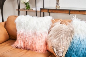 Personlized Products Fake Fur Simple Plush Cushions with Zipper Twisted Flannel Pillows