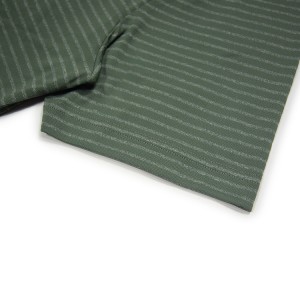 Golfskjorter for menn Resirkuler polyester Dry Fit Kortermet Stripe Performance Moisture Wicking Polo Shirt 18eB133