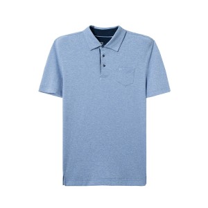 Melange High Quality Cotton With Pocket Short Sleeve Polo Shirt