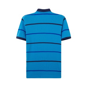 Stripe High Quality Cotton Pique Polo Shirt