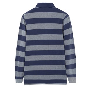 I-Engineer Stripe For Men's Long Sleeve Polo Shirt One-High Quality Cotton ngokweSiko