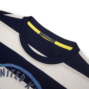 Top quality stripe t-shirt 100% long staple cotton jersey para sa printing customized
