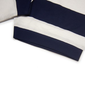 Toppkvalitets stripete t-skjorte 100 % lang stift bomullsjersey for skreddersydd trykk