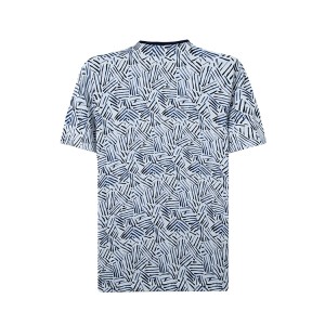 Μπλουζάκι κορυφαίας ποιότητας παντού εκτύπωσης 100% μακρύ βαμβακερό μπλουζάκι για προσαρμοσμένο