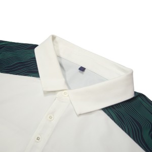 Golfa krekli vīriešiem Color Block Dry Fit īsām piedurknēm Performance Moisture Wicking Polo krekls GP001