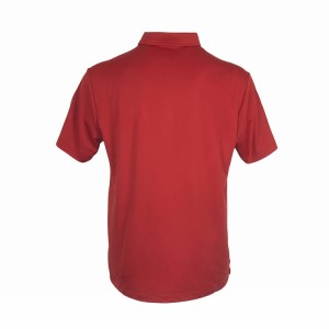 पुरुषहरूको लागि गोल्फ शर्टहरू रिसाइकल पलिएस्टर ड्राई फिट छोटो बाहुला ठोस ट्विल प्रदर्शन नमी विकिंग पोलो शर्ट
