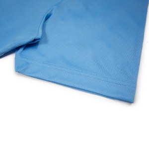 Amashati ya Golf Kubagabo Yumye Bikwiranye na Sleeve Solid Mesh Recycle Polyester Performance Ubushuhe bwo Gukuramo Polo Shirt I-00306