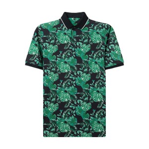 Fancy Premium Quality For Mercerized Cotton Finished All Over Print Polo Shirt For Summer
