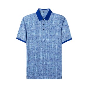 Премиум качество за мъжка поло тениска с щампа от мерсеризиран памук през лятото
