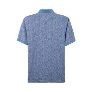 Premium-Qualität für Herren-Kurzarm-Poloshirt mit merzerisierter Baumwolle und Allover-Print