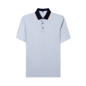 Premium Quality For Mercerized Cotton Finished All Over Print Men’S Short Sleeve Polo Shirt