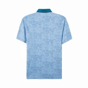 मर्सराइज्ड कॉटन फिनिश्ड ऑल ओवर प्रिंट पुरुषों की छोटी बांह वाली पोलो शर्ट के लिए प्रीमियम गुणवत्ता
