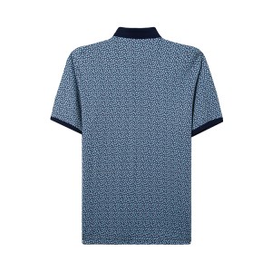 Premium na Kalidad Para sa Mercerized Cotton Tapos Naka-print sa buong Men's Short Sleeve Polo Shirt