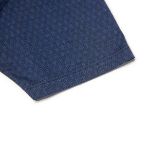 Jacquard de qualidade premium para camisa polo masculina de algodão mercerizado de manga curta confeccionada em luxo e ajuste clássico