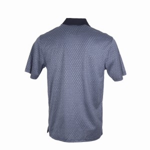 Žakarda augstākās kvalitātes vīriešu merserizētas kokvilnas polo krekls ar īsām piedurknēm, grezns un klasisks piegriezums MCJAD004