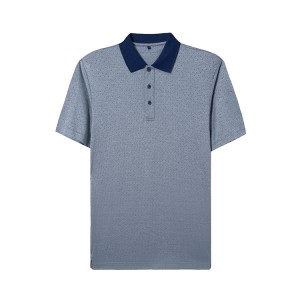 Жаккардовая мужская рубашка-поло премиум-качества из мерсеризованного хлопка с короткими рукавами, роскошная и классическая посадка