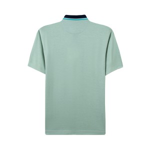 ເສື້ອໂປໂລແຂນສັ້ນ Jacquard ຄຸນນະພາບດີສຳລັບຜູ້ຊາຍ Mercerized Cotton Polo Shirt ອອກແບບຫຼູຫຼາ ແລະ ເໝາະກັບຄລາສສິກ