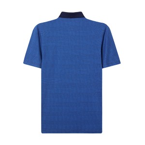 Жаккардовая мужская рубашка-поло премиум-качества из мерсеризованного хлопка с короткими рукавами, роскошная и классическая посадка