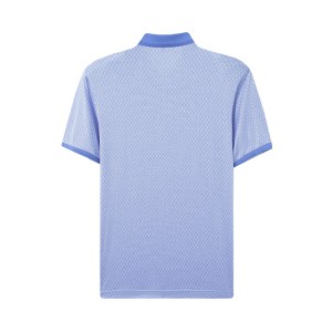 Jacquard Premium Qualitéit Fir Männer Mercerized Cotton Kuerzarm Polo Shirt gemaach Luxus a klassesch Fit