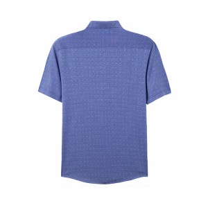 Camisa polo jacquard premiumJacquard com botões de qualidade premium para camisa polo masculina de algodão mercerizado de manga curta confeccionada em luxo e ajuste clássico