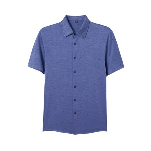 Jacquard Button Down Premium Quality For Men’s Mercerized Cotton Short Sleeve Polo Shirt Crafted Luxury And Classic Fit