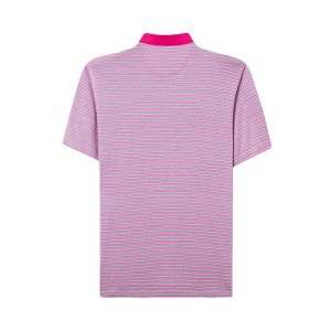အင်ဂျင်နီယာချုပ် Stripe Mercerized Cotton for Men's Regular Fit Short Sleeve Polo Shirt