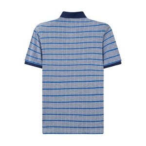 Engineer Stripe Mercerized Cotton Para sa Regular Fit ng Men's Regular Fit Short Sleeve Polo Shirt na May High Premium Quality