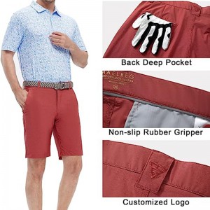 Pantalons curts de golf d'home d'assecat ràpid de 10 polzades de cintura elàstica casual Pantalons curts híbrids híbrids per a home