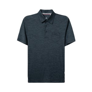 Golf-Shirts für Herren, kurzärmeliges, feuchtigkeitsableitendes Poloshirt in Melange mit trockener Passform