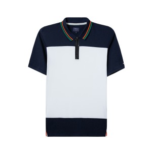 Golfskyrtur fyrir karla Pólýester Dry Fit stutterma Solid Performance Moisture Wicking Polo Shirt
