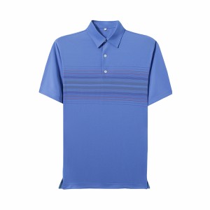 Baju Golf untuk Lelaki Poliester Dry Fit Lengan Pendek Prestasi Kelembapan Wicking Polo Shirt