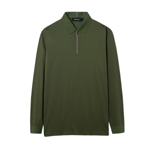 Solida Qualità Premium Per Uomo Pima Cotton Polo Shirt Maniche Lunghe Artigianale Lussu è Classic Fit