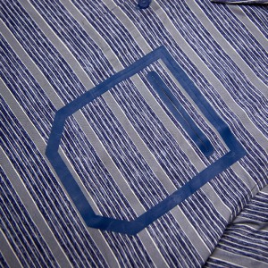 Kaos Golf pikeun Lalaki Dry Fit Lengan Pendek Melange Stripe Performance Moisture Wicking Polo Shirt PP50L