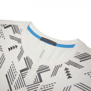 Kwaliteit garandearre 100% katoen Interlock oanpaste printe foar manlju T-shirt