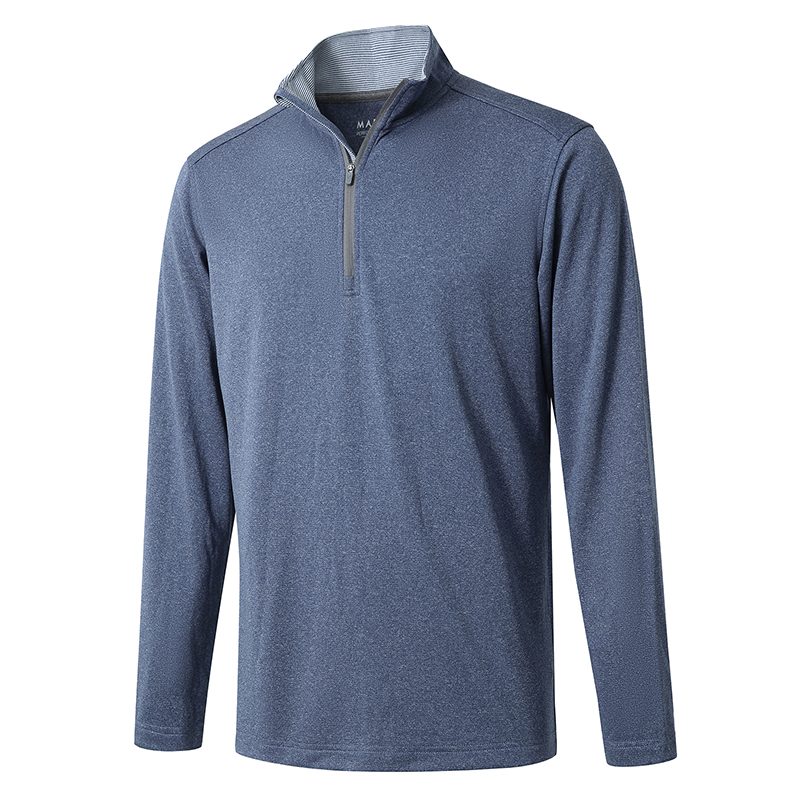 Quarter Zip Golf Pullover Men Dry Fit Long Sleeve Performance Wicking Mock Neck 14 zip Pullover Mens Sweatshirt (1)