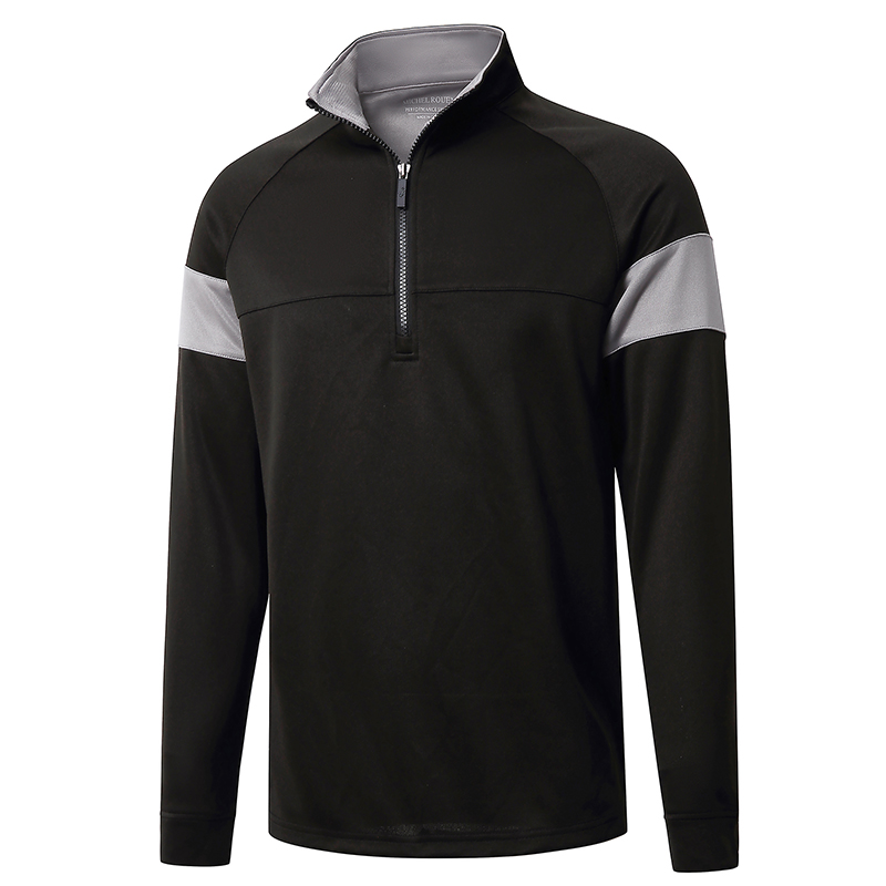 Quarter Zip Golf Pullover Men Slim Fit Long Sleeve Performance Wicking Raglan Mock Neck Mens Athletic Sweatshirts (1)