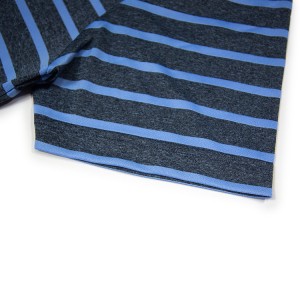 Camisas de golfe para homens ajuste seco manga curta fio corante listra desempenho umidade wicking polo camisa S-00356A