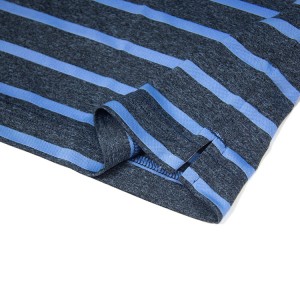 Mga Golf Shirt para sa Mga Lalaki Dry Fit Maikling Manggas Sinulid Dye Stripe Performance Moisture Wicking Polo Shirt S-00356A
