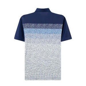 Space Dye со врвен квалитет за машка мерцеризирана памучна поло кошула со кратки ракави, изработена луксузна и класична комбинација
