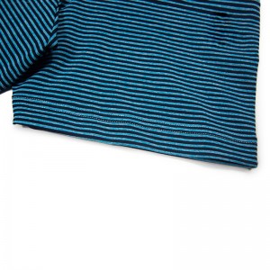 Тениски за голф за мъже Суха кройка с къси ръкави Меланжирана поло риза с инженерни райета, отвеждаща влагата, SHS20190730