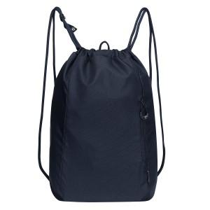 Drawstring bag custom logo for Sports fitness waterproof front zipper pocket