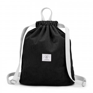 Drawstring bag for Corduroy Waterproof Large Capacity Unisex Drawstring Bag