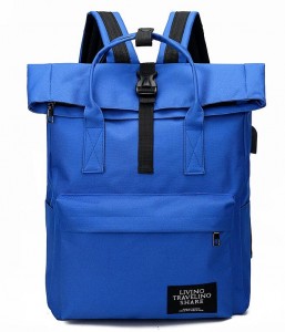 Sandro Pink Blue Anti-theft Waterproof Tote School Bag for Girls Teenagers