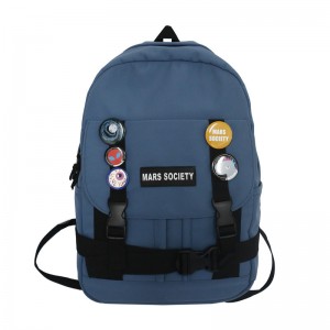 Manufactur standard School Bags For Teenagers - Sandro Wholesale Black Waterproof Nylon Unisex Book Bag Backpack School 2021 – Sandro