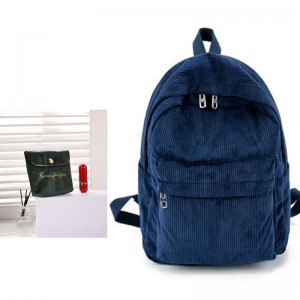 School bag for Sandro Velvet corduroy with Makeup Bag