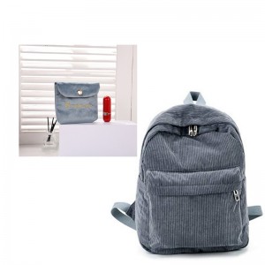 School bag for Sandro Velvet corduroy with Makeup Bag