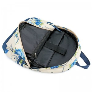 School bag for new style floral fashion teenager School Bag with USB