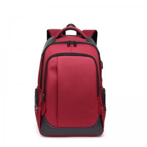 School bag forTeenagers Boys 15.6 Inch Black Waterproof Oxford School bag with USB