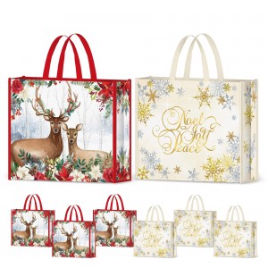 Shopping bag for Environmental friendly Excellent quality durable breathable Christmas holiday gifts
