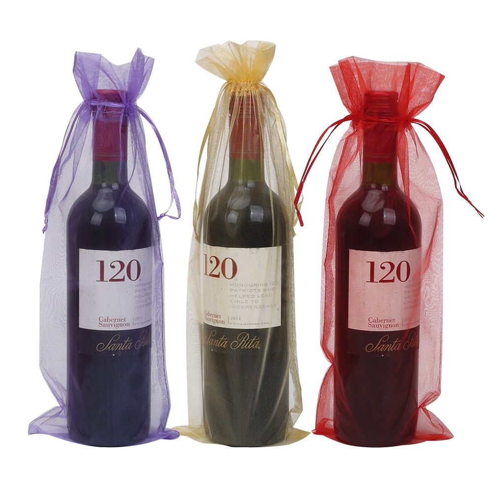 China wholesale Wine Paper Bag Manufacturer –  Wine gift bags for Transparent mesh bottle gift wine bag gift packaging bag – Sandro